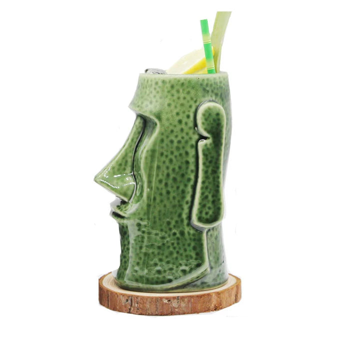 1 PCS 650ml Easter Island  Hawaii Tiki Mugs Cocktail Cup Beer Beverage Mug Wine Mug